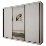 Guarda Roupa Casal Palazzo 3 Portas 6 Gavetas Neve Com Espelho Novo Horizonte