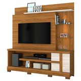 Estante Home Theater Alan Com Pés Naturale Off White Madetec