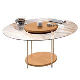 Mesa De Centro Sky Com Tampo De Vidro Cinamomo Hb Móveis