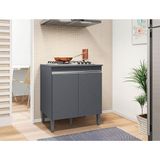 Balcão Cooktop Ambiente Andréia Cinza Fosco - Ajl