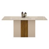 Mesa De Jantar Doha 160x80 Reto Off White Freijó Decor Off Leifer Móveis