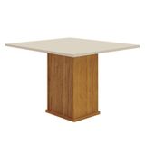 Mesa De Jantar Napoli 90x90 Reto Freijó Decor Off White Leifer Móveis