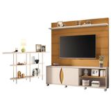 Estante Home Theater Luxor Cinamomo Off White E Aparador Infinity Off White- Hb Móveis
