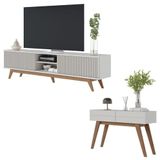 Rack Bancada Fortaleza Com Aparador Noronha Off White Matte Colibri