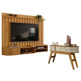 Estante Home Theater Suspenso Ímola Com Aparador Estoril Cumaru Opala Madetec