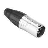 Plug Conector Xlr Canon Macho 3 Pinos Metálico Profissional