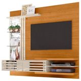 Estante Home Theater Suspenso Frizz Supreme Cinamomo Off White - Madetec