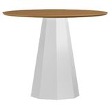 Mesa De Jantar 100x100 Cm Isis Sem Vidro Off White Ype New Ceval