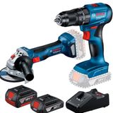 Kit Furadeira Gsb 185-li + Esmerilhadeira Gws 180-li Com 2 Baterias - 06019h90e5000 - Bosch Bosch