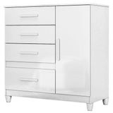 Cômoda Sapateira Infantil Vênus Branco Flex Com Pés - Moval