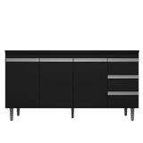 Balcão De Pia Andréia 150 Cm Preto Ajl