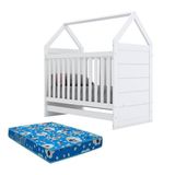Berço Montessoriano Americano Branco Com Colchão Ortobom Henn