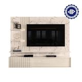 Estante Home Theater Suspenso Atena Calacata Off White Madetec