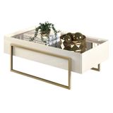 Mesa De Centro Suri Off White Dj Móveis