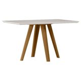 Mesa De Jantar 135x90 Cm Mariah Com Vidro Ype Off White New Ceval