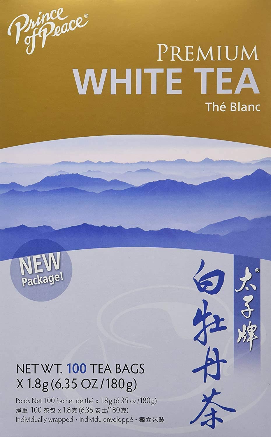 Tea Prince Of Peace Premium White Tea 100 Saquinhos De Chá