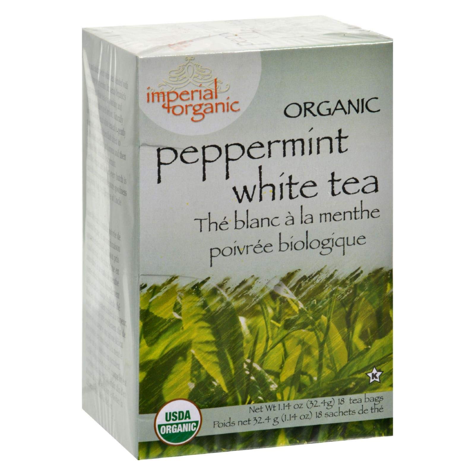 Chá Uncle Lee's Tea Peppermint White 100% Orgânico 18 Sacos