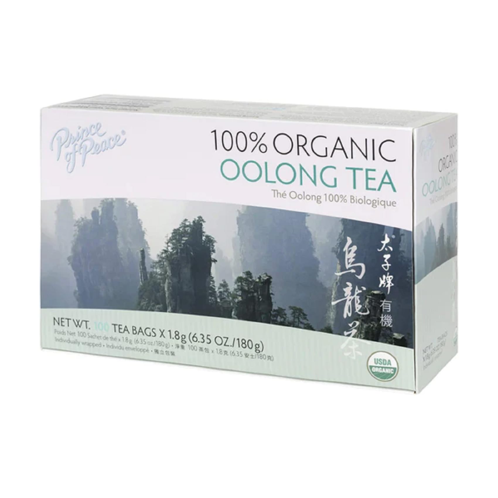 Tea Prince Of Peace Organic Oolong 100 Saquinhos De Chá 100% Orgânicos
