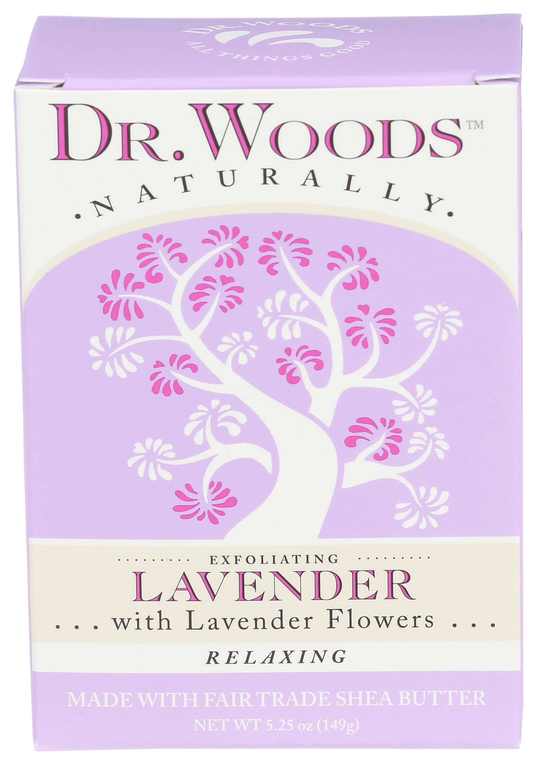 Sabonete Em Barra Dr. Woods Esfoliante Lavanda Com Karité Orgânico 150g
