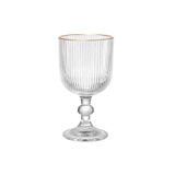 Jogo De Taças Para Água Em Vidro Versalhes Gold Com 6 Peças 260ml Lehaví