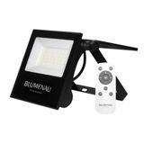 Refletor Solar Led Play 50w Ip65 6500k Preto C/ Controle Remoto