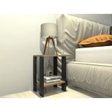 Mesa De Cabeceira Mesa De Apoio Mesa Auxiliar Mesa Lateral Preto E Carvalho