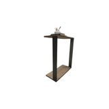 Mesinha Lateral Para Sofá Estilo Industrial 100% Mdf Mesa Apoio Mesa Auxiliar Sofá Preto E Amadeirado Escuro
