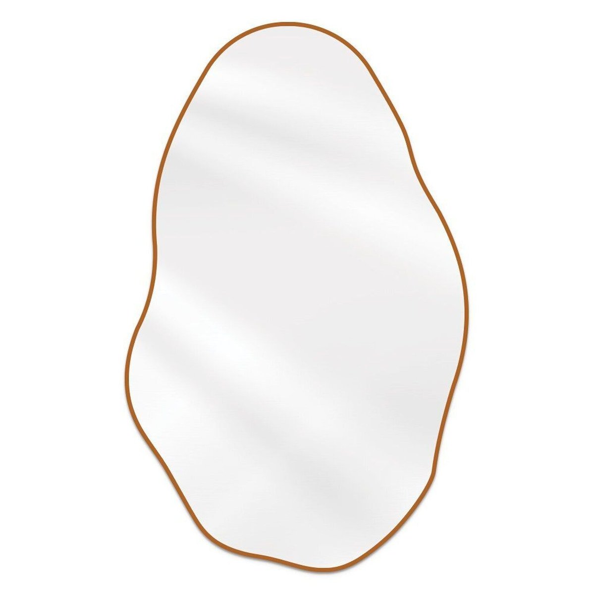 Espelho Decorativo Orgânico Grande Modelo Pedra 80cm X 110cm De Parede Para Cozinha Ba Caramelo