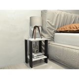 Mesa De Cabeceira Mesa De Apoio Mesa Auxiliar Mesa Lateral Preto Com Branco