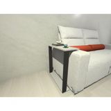 Mesinha Lateral Para Sofá Estilo Industrial 100% Mdf Mesa Apoio, Mesa Auxiliar Sofá Preto Com Cinza