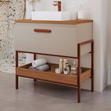 Gabinete Para Banheiro Com Cuba Hana Espresso Móveis Cappuccino