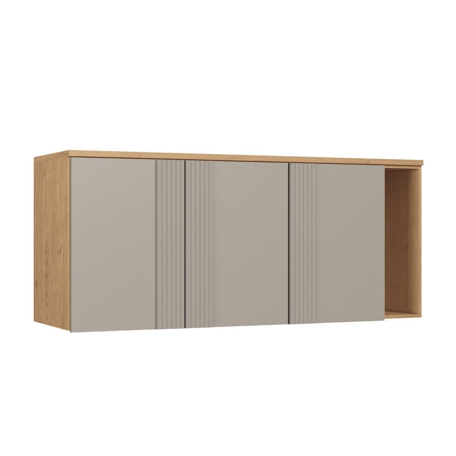 Módulo Aéreo Para Quarto 3 Portas Elegance Angelin/níquel