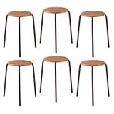 Conjunto 6 Banquetas Para Sala De Jantar Cumbuca Preto/nature
