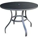 Mesa Para Jardim Com Tampo Ripado Em Alumínio Preto