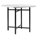 Mesa De Jantar Quadrada 74,3cmx86cm Pop Preto/branco