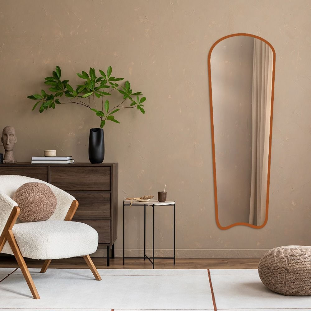 Espelho Decorativo Moderno Prancha 55x160 De Parede Caramelo