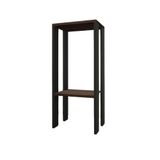 Mesa Alta Mesa De Canto Mesa De Apoio Mesa De Bebedouro Mesa Lateral Preto Com Amadeirado Escuro