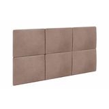 Cabeceira Cama Box Estofada Modulada Lucca (3un) Casal/queen - Linho Capuccino - Rufato