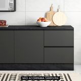 Balcão De Cozinha Para Pia 120cm Grace Grafite Z44 - Mpozenato