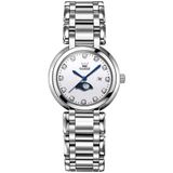 Relógio Feminino De Quartzo Minimalista Com Strass Em Aço Inoxidavel A Prova Dagua Prata
