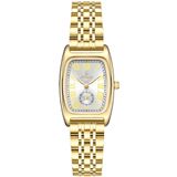 Relógio Feminino Vintage Pulseira Em Aço Mostrador Elegante Casual À Prova Dagua Dourado