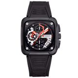 Relógio De Pulso Masculino Casual Pulseira De Silicone Impermeavel 3atm Preto