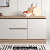 Balcão De Cozinha Para Pia 120cm Grace Carvalho Oak/off White Z44 - Mpozenato