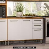 Balcão De Cozinha Para Pia 120cm Rita Freijó/off Acetinado Z44 - Mpozenato