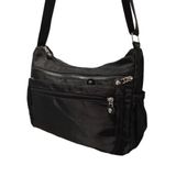 Bolsa Lateral Transversal Lisa Casual Preto
