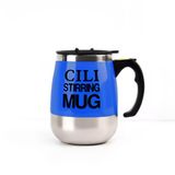 Caneca Misturadora Copo Mixer Magnético 400ml Recarregável Stirring Mug Xícara Elétrica Azul Escuro