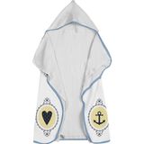 Toalha Baby C/ Capuz Tecebem Estampada C/ Fralda Nino Branco