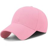 Boné De Beisebol Liso Aba Curva Esportivo Unissex Para Corrida Caminhada Ciclismo Rosa Claro
