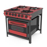 Fogao 4 Bocas Gas Prge-402f Gourmet Forno Vermelho - Progas