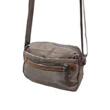 Bolsa Transversal Retangular Alça Ajustável Cinza